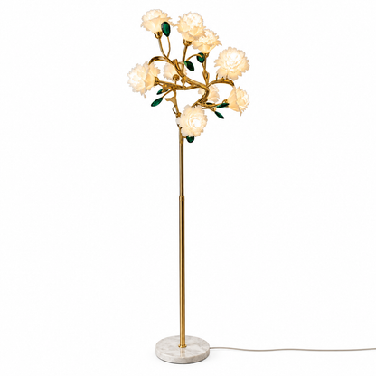 Sylverelle Handmade Ceramic Flower & Crystal Floor Lamp – Custom