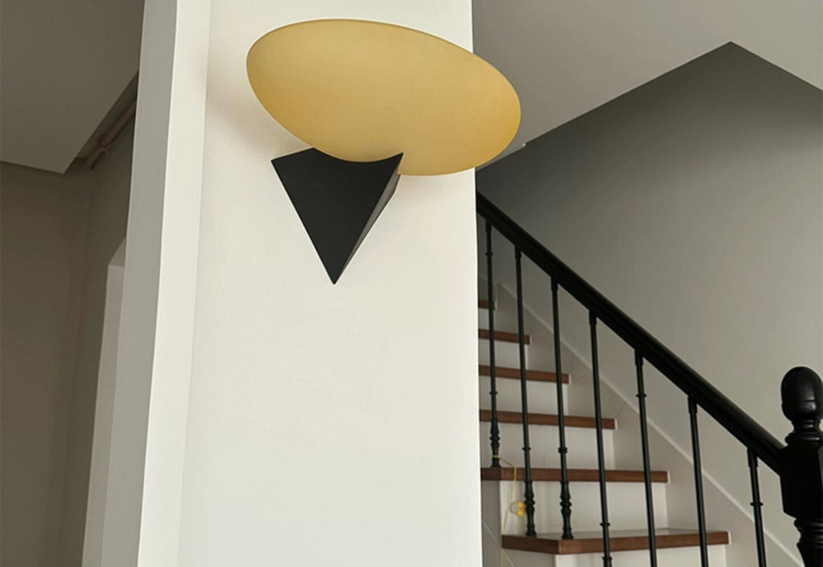 
Asymmetric Acid-Washed Glass Wall Sconce