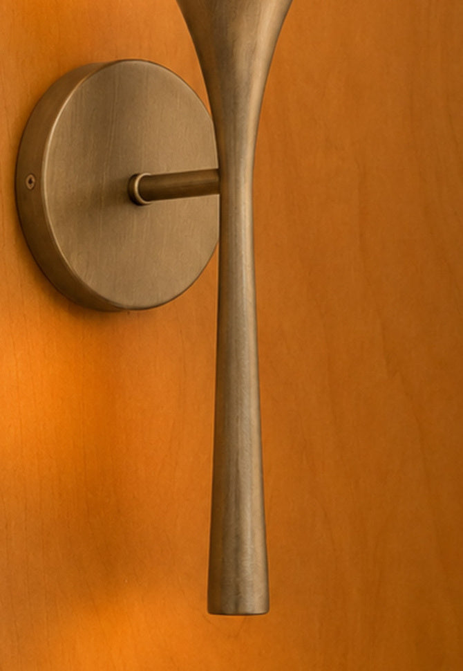 
Sculptural Opal Glass and Alabaster Cala Wall Sconce